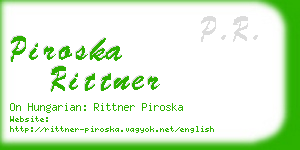 piroska rittner business card